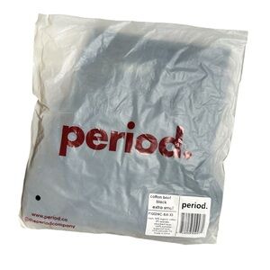 Period. The High Waisted Cotton Brief in Organic Cotton Heavy Flows Black XS NEW